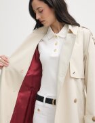 Tommy Hilfiger Шлифер дамски памучен бежов WW0WW50627