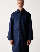 Tommy Hilfiger шлифер мъжки от памук тъмносин MW0MW43527