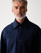 Tommy Hilfiger шлифер мъжки от памук тъмносин MW0MW43527