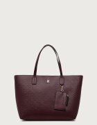 Tommy Hilfiger шопинг чанта дамска от имитация на кожа бордо AW0AW19004