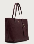 Tommy Hilfiger шопинг чанта дамска от имитация на кожа бордо AW0AW19004