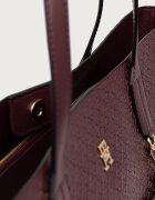 Tommy Hilfiger шопинг чанта дамска от имитация на кожа бордо AW0AW19004