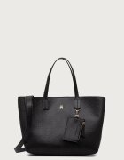 Tommy Hilfiger шопинг чанта дамска от имитация на кожа черна AW0AW18923