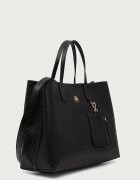 Tommy Hilfiger шопинг чанта дамска от имитация на кожа черна AW0AW18923