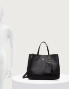 Tommy Hilfiger шопинг чанта дамска от имитация на кожа черна AW0AW18923