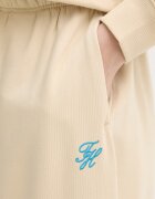Tommy Hilfiger спортен панталон дамски от памук бежов с висока талия WW0WW49706
