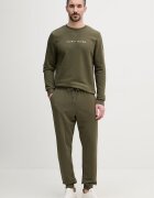 Tommy Hilfiger спортен панталон мъжки от памук зелен със стандартна талия UM0UM03664