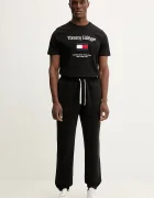 Tommy Hilfiger спортен панталон мъжки с памук черен MW0MW37231