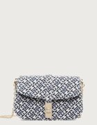 Tommy Hilfiger структурирана чанта дамска тъмносиня AW0AW19320