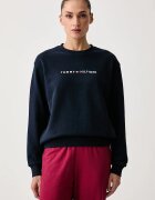 Tommy Hilfiger суичър дамски от памук тъмносин UW0UW06619