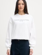 Tommy Hilfiger суичър дамски с памук бял WW0WW47831