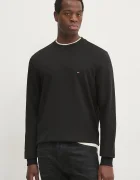 Tommy Hilfiger суичър мъжки от памук черен MW0MW37237