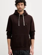 Tommy Hilfiger Суичър мъжки в бежово с качулка с изчистен дизайн MW0MW39997
