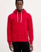Tommy Hilfiger Суичър мъжки в бордо с качулка с изчистен дизайн MW0MW39997