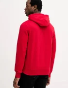 Tommy Hilfiger Суичър мъжки в бордо с качулка с изчистен дизайн MW0MW39997