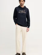 Tommy Hilfiger Суичър мъжки в тъмносиньо с качулка с апликация MW0MW42528