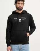 Tommy Hilfiger суичър с качулка мъжки от памук черен MW0MW42464