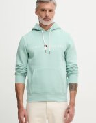 Tommy Hilfiger суичър с качулка мъжки с памук тюркоазен MW0MW11599
