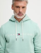 Tommy Hilfiger суичър с качулка мъжки с памук тюркоазен MW0MW11599