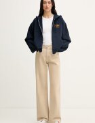 Tommy Hilfiger суичър с цип дамски от памук тъмносин WW0WW47845