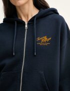 Tommy Hilfiger суичър с цип дамски от памук тъмносин WW0WW47845