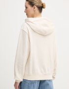 Tommy Hilfiger Суичър с цип и качулка дамски с памук бежов UW0UW06093