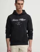 Tommy Hilfiger Суичър в черно с качулка с апликация MW0MW33631