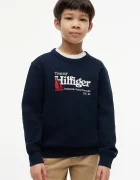 Tommy Hilfiger суичър за деца от памук тъмносин KB0KB10506