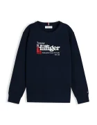 Tommy Hilfiger суичър за деца от памук тъмносин KB0KB10506