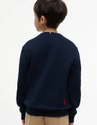 Tommy Hilfiger суичър за деца от памук тъмносин KB0KB10506