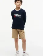 Tommy Hilfiger суичър за деца от памук тъмносин KB0KB10506