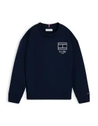 Tommy Hilfiger суичър за деца от памук тъмносин KB0KB10594