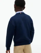 Tommy Hilfiger суичър за деца от памук тъмносин KB0KB10631