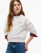 Tommy Hilfiger суичър за деца с памук бял KG0KG09572
