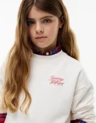 Tommy Hilfiger суичър за деца с памук бял KG0KG09572
