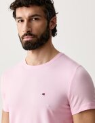 Tommy Hilfiger тениска basic мъжка от памук с еластан розова MW0MW10800