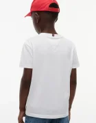 Tommy Hilfiger тениска basic за деца от памук бяла KB0KB10646