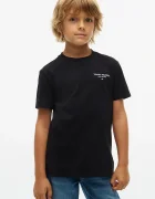 Tommy Hilfiger тениска basic за деца от памук черна KB0KB10646
