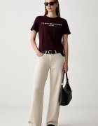 Tommy Hilfiger тениска дамска от памук бордо WW0WW40276