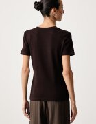 Tommy Hilfiger тениска дамска от памук кафява WW0WW40587