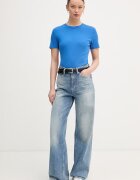 Tommy Hilfiger тениска дамска от памук виолетова WW0WW40587