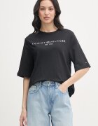 Tommy Hilfiger тениска дамска памучна черна WW0WW47811