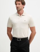 Tommy Hilfiger тениска с яка мъжка от памук бежова MW0MW39994