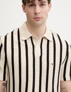 Tommy Hilfiger тениска с яка мъжка от памук бежова MW0MW42770