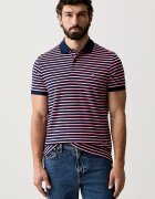 Tommy Hilfiger тениска с яка мъжка от памук тъмносиня MW0MW39994