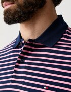 Tommy Hilfiger тениска с яка мъжка от памук тъмносиня MW0MW39994