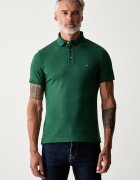 Tommy Hilfiger тениска с яка от памук с еластан зелена MW0MW17771