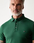 Tommy Hilfiger тениска с яка от памук с еластан зелена MW0MW17771