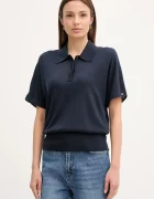 Tommy Hilfiger Тениска с яка с коприна
