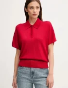 Tommy Hilfiger Тениска с яка с коприна